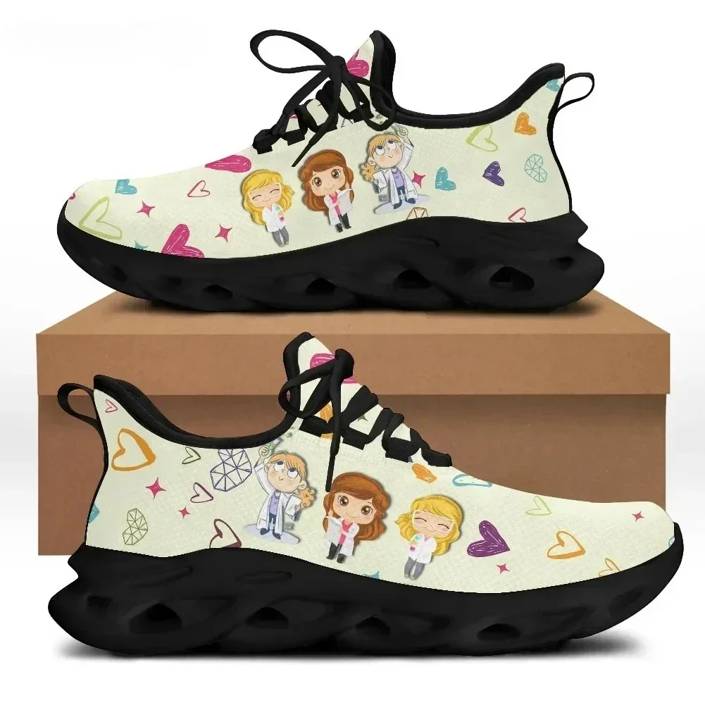 Cute Cartoon Doctor Nurse Shoes for Women Light Mesh Spring Summer Female Flat Sneakers Lace-up Footwear for Lady
Cute Cartoon Doctor Nurse Shoes for Women Light Mesh Spring Summer Female Flat Sneakers Lace-up Footwear for Lady