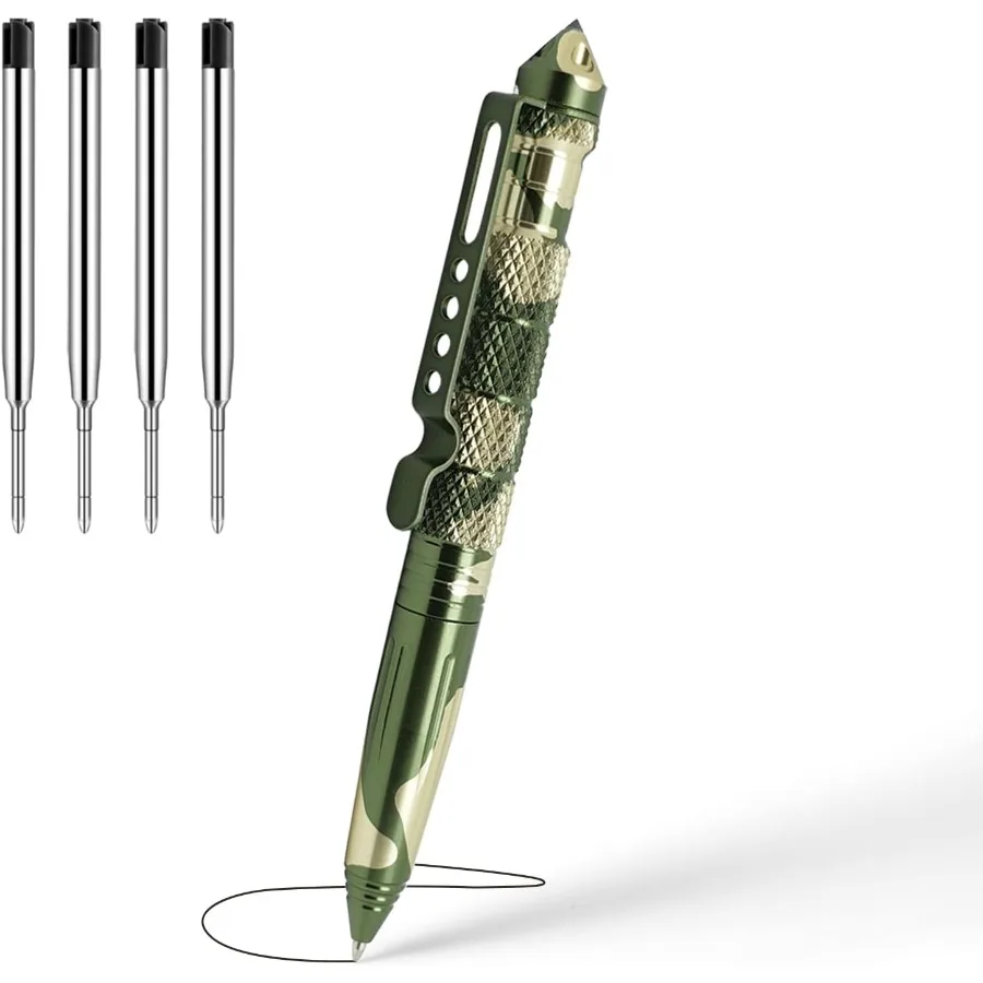 Camouflage Tactical Pen Self Defense Military EDC Tactical Enforcement Gear Peol Survival Cool Metal Pen Gifts for Men Police a
Camouflage Tactical Pen Self Defense Military EDC Tactical Enforcement Gear Peol Survival Cool Metal Pen Gifts for Men Police a