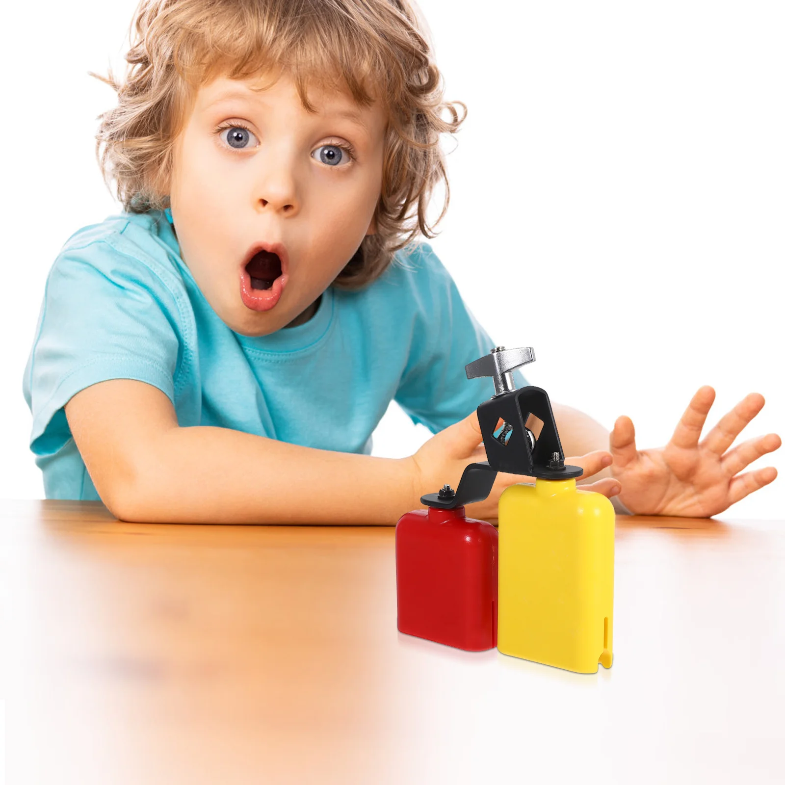 Percussion Instrument Set Plastic Jam Block Cowbell Dual Mounted Bell High Low Tones Bicolor Latin Bell For School Band
Percussion Instrument Set Plastic Jam Block Cowbell Dual Mounted Bell High Low Tones Bicolor Latin Bell For School Band