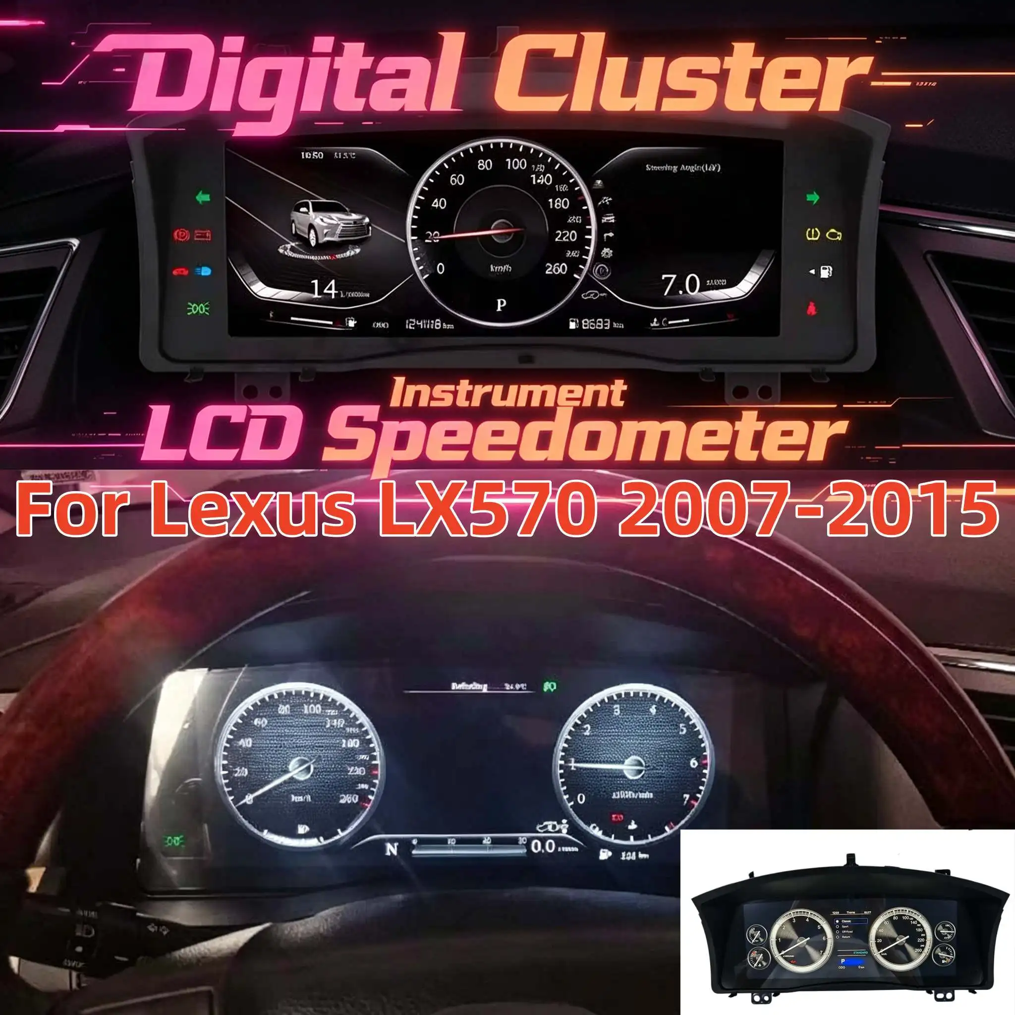For Lexus LX570 2007-2015 Digital Cluster Instrument Speedometer LCD Dashboard Virtual Cockpit Tachometer Dash Panel New Upgrade
For Lexus LX570 2007-2015 Digital Cluster Instrument Speedometer LCD Dashboard Virtual Cockpit Tachometer Dash Panel New Upgrade