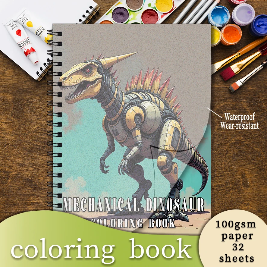 Mechanical Dinosaur Adult Coloring Book - 8.3x 11.2 Inch 32 Page Coloring Book - Helps Reduce Stress and Ease Emotions
Mechanical Dinosaur Adult Coloring Book - 8.3x 11.2 Inch 32 Page Coloring Book - Helps Reduce Stress and Ease Emotions
