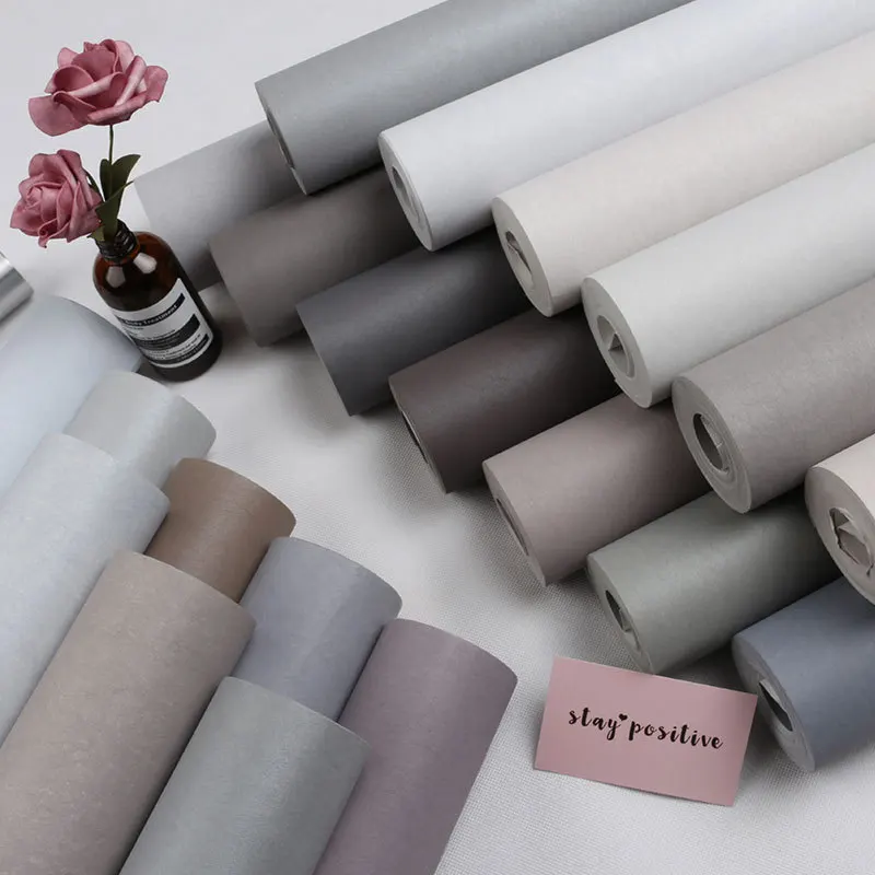 Nordic Style Light Gray Solid Color Living Room Television Background Wall Bedroom Hotel Long Fiber Plain Non-Woven Wallpaper 
Nordic Style Light Gray Solid Color Living Room Television Background Wall Bedroom Hotel Long Fiber Plain Non-Woven Wallpaper
