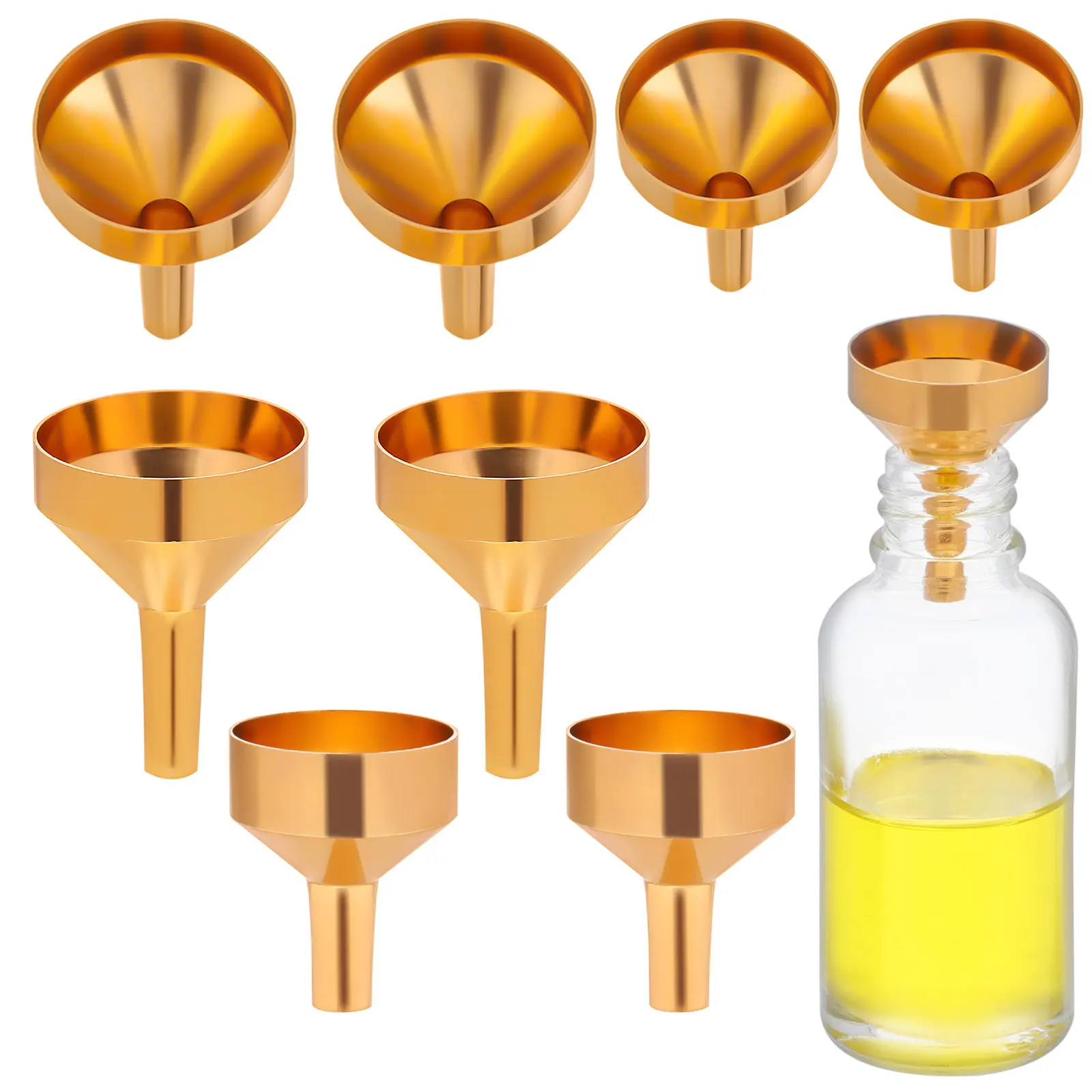10pcs/Set Small Metal Funnels For Filling Tiny bottles, Precise Pouring Funnel For Essence Oil Perfume Jars With 3ml Droppers
10pcs/Set Small Metal Funnels For Filling Tiny bottles, Precise Pouring Funnel For Essence Oil Perfume Jars With 3ml Droppers