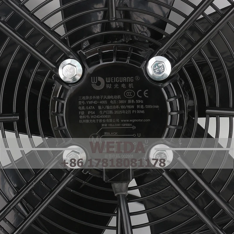 Original WEIGUANG AC 380V 0.47A 180W 50Hz Cold Dryer Refrigerator Condenser Mesh Cover Type Four-wire YWF4D-400S Cooling Fan
Original WEIGUANG AC 380V 0.47A 180W 50Hz Cold Dryer Refrigerator Condenser Mesh Cover Type Four-wire YWF4D-400S Cooling Fan