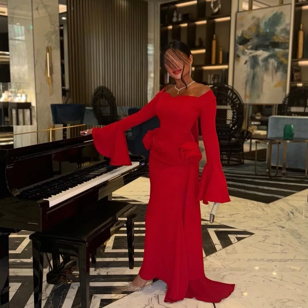 Customized Mermaid Long Sleeves One Shoulder Prom Dresses Pleated Flowers Ankle Length Back Zipper Party Dresses Evening Dresses
Customized Mermaid Long Sleeves One Shoulder Prom Dresses Pleated Flowers Ankle Length Back Zipper Party Dresses Evening Dresses