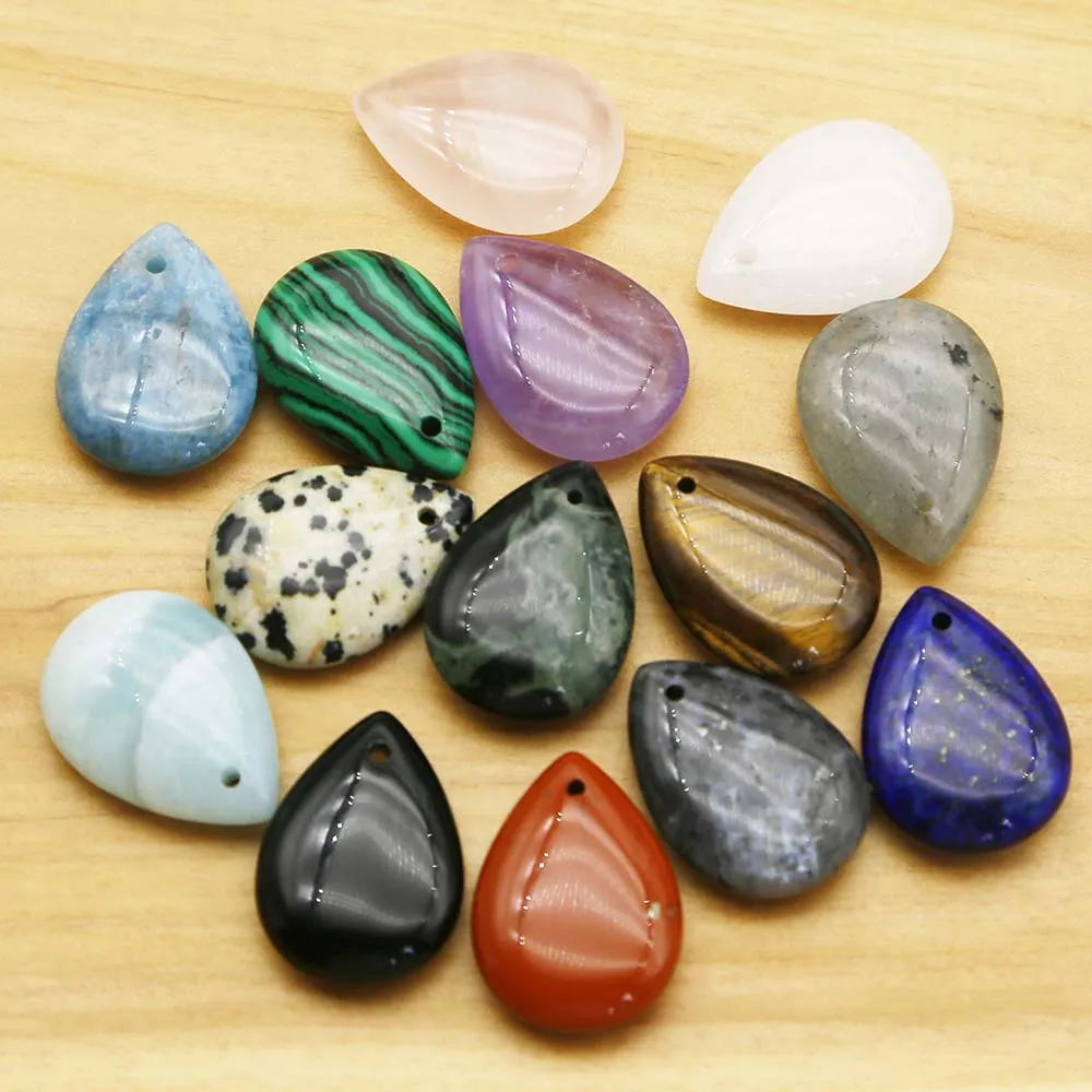 Natural Stone Crystal Agate Water Drop Perforated Pendant Necklace Earrings Reiki Charms DIY Jewelry Accessories Wholesale 12Pcs
Natural Stone Crystal Agate Water Drop Perforated Pendant Necklace Earrings Reiki Charms DIY Jewelry Accessories Wholesale 12Pcs