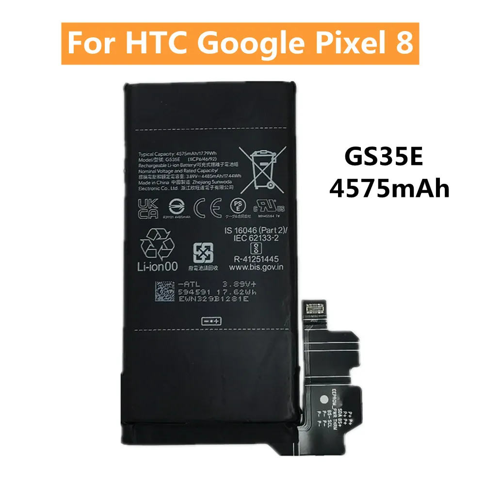 Новый 100% оригинальный аккумулятор GS35E для HTC Pixel8, аккумулятор для телефона Google Pixel 8, 4575 мАч
Новый 100% оригинальный аккумулятор GS35E для HTC Pixel8, аккумулятор для телефона Google Pixel 8, 4575 мАч