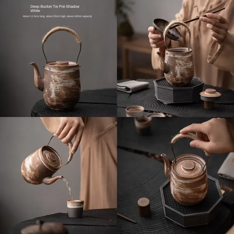 【CHIMU HOME】 Crude Pottery Handmade Beam Pot Modern Design for Hole Filter Ceramic Teapot Single Pot Kung Fu Set
【CHIMU HOME】 Crude Pottery Handmade Beam Pot Modern Design for Hole Filter Ceramic Teapot Single Pot Kung Fu Set