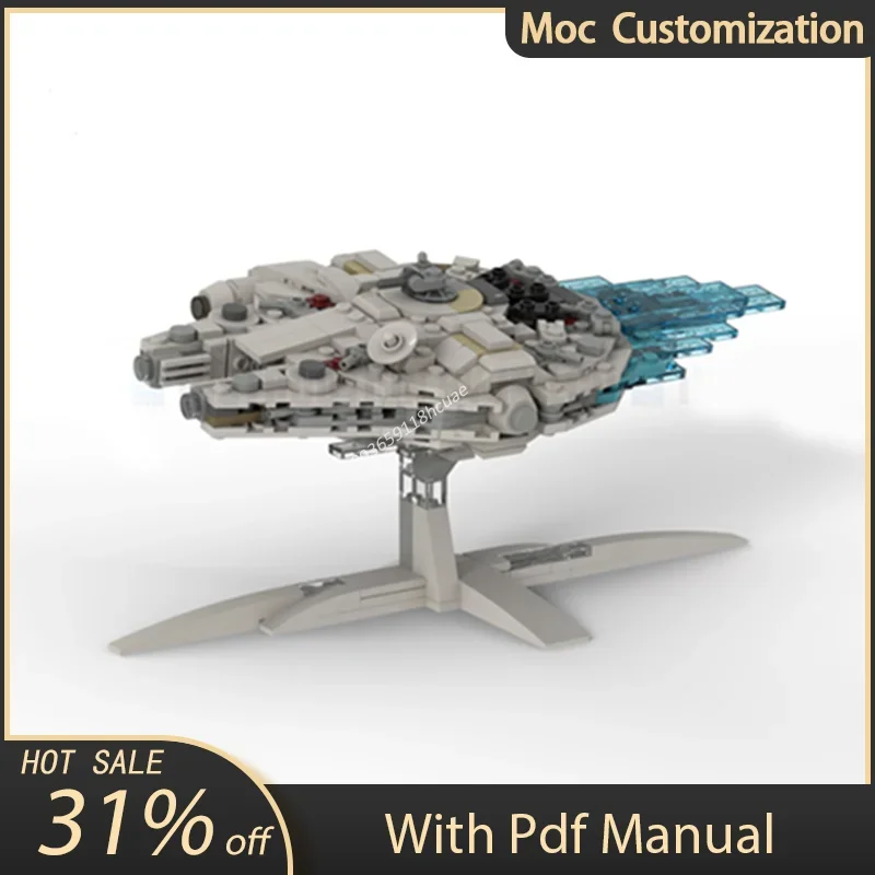 489pcs MOC Star Battle Mini Millennium Falcon Spacecraft Building Blocks Creativity Assembly Bricks Toys Kid Christmas Gift
489pcs MOC Star Battle Mini Millennium Falcon Spacecraft Building Blocks Creativity Assembly Bricks Toys Kid Christmas Gift