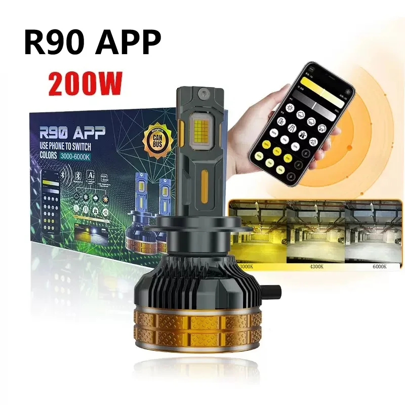 H7 3colors Tricolor APP Control LED Headlights H4 H1 H7 H8 H11 HB3 9005 HB4 9006 6000K 4300K 3000K For Car Headlights Lights
H7 3colors Tricolor APP Control LED Headlights H4 H1 H7 H8 H11 HB3 9005 HB4 9006 6000K 4300K 3000K For Car Headlights Lights