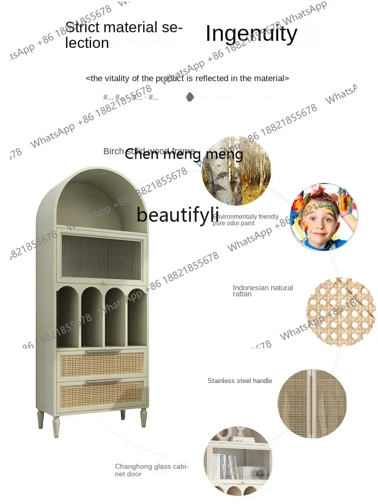 cn8350 LHY zq Solid Wood Bookcase Light Luxury Children's Floor Nordic Storage Cabinet French Rattan Arch Decorative Wine Cabine
cn8350 LHY zq Solid Wood Bookcase Light Luxury Children's Floor Nordic Storage Cabinet French Rattan Arch Decorative Wine Cabine