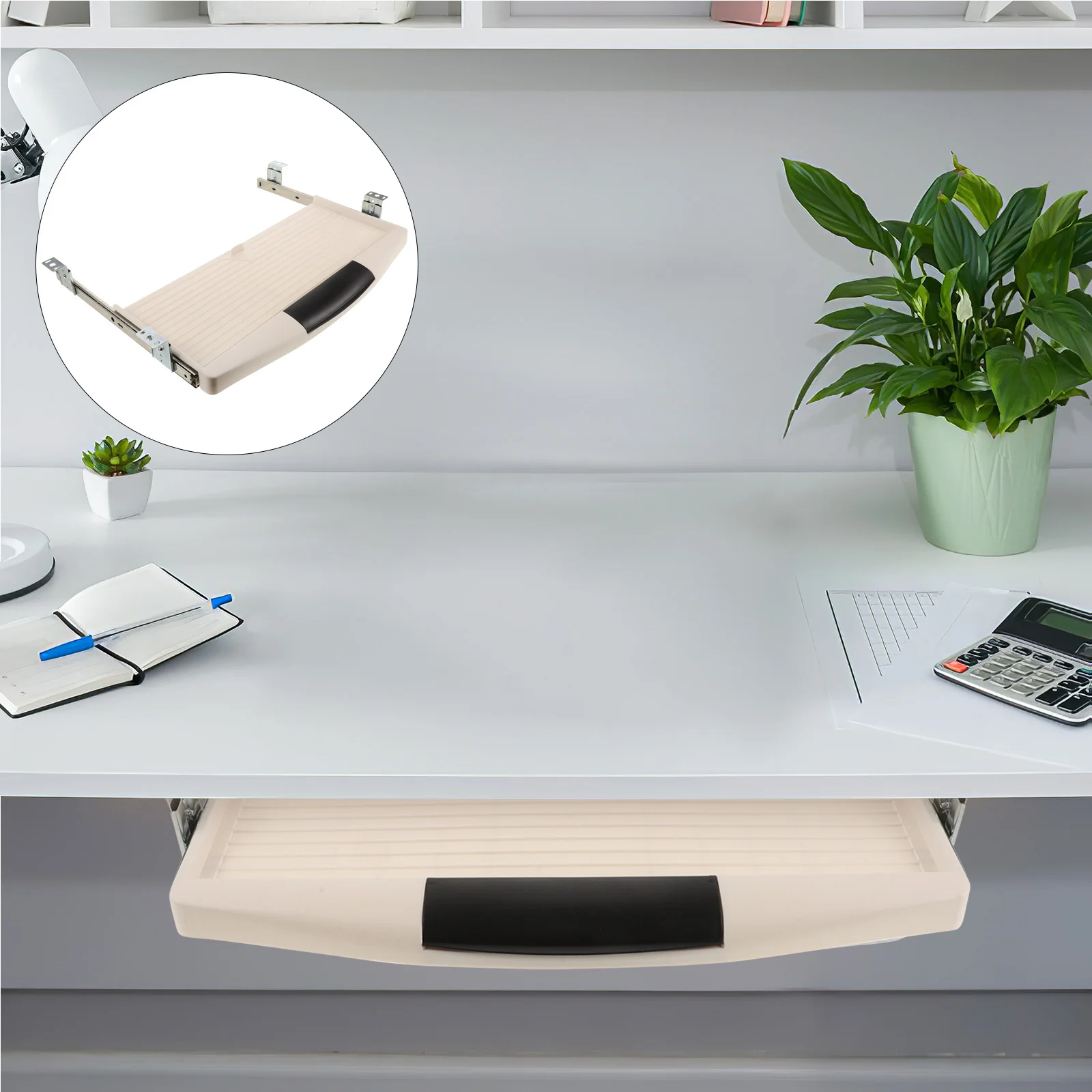 Keyboard Platform Tray Drawer Slides Storage Desk Stand under Table Office Accessories
Keyboard Platform Tray Drawer Slides Storage Desk Stand under Table Office Accessories