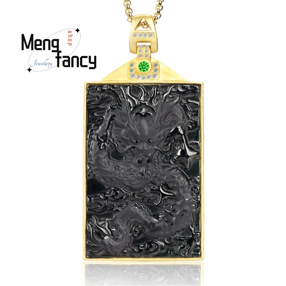 Popular Natural A Goods Jade Mocui S925 Silver Dragon Brand Jade Pendant Ice Luxury Pendant Men And Women's Jade Pendant Jade
Popular Natural A Goods Jade Mocui S925 Silver Dragon Brand Jade Pendant Ice Luxury Pendant Men And Women's Jade Pendant Jade