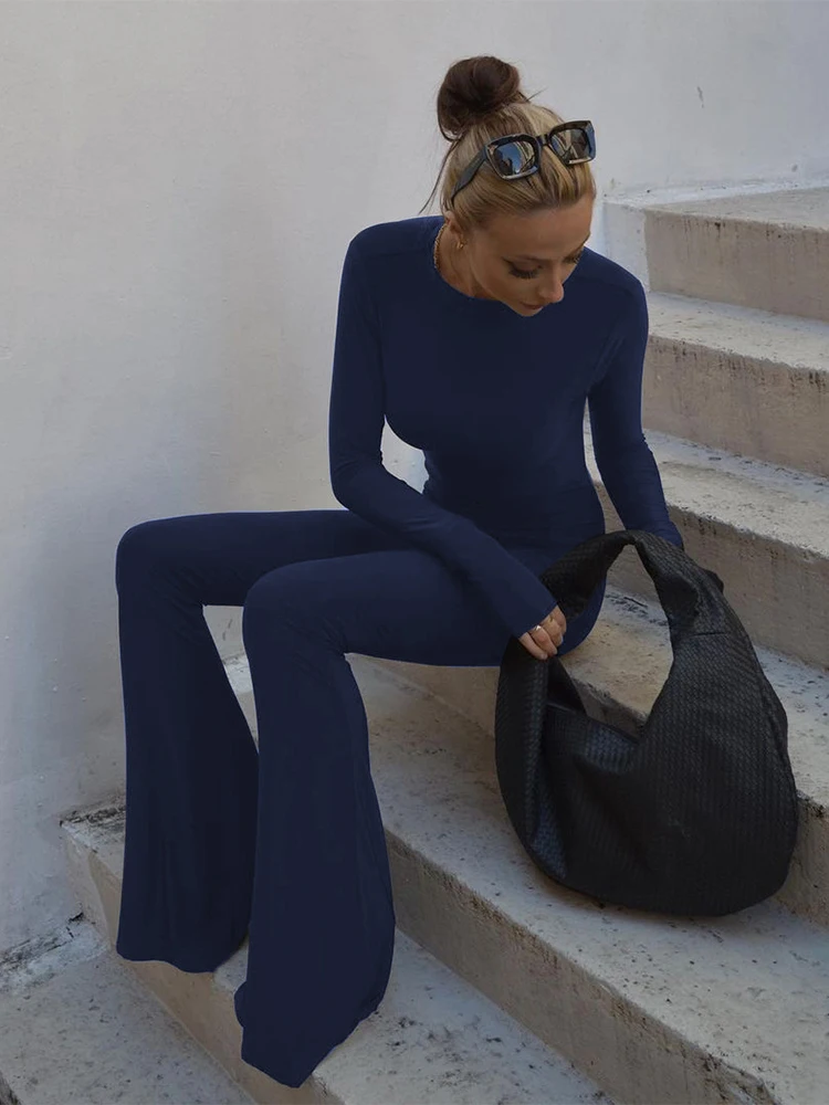 Nibber Sexy Open-Back Jumpsuit Hollow New Spring Fashion Flared High Street For Temperament Women Street Daily Commuting Wear
Nibber Sexy Open-Back Jumpsuit Hollow New Spring Fashion Flared High Street For Temperament Women Street Daily Commuting Wear