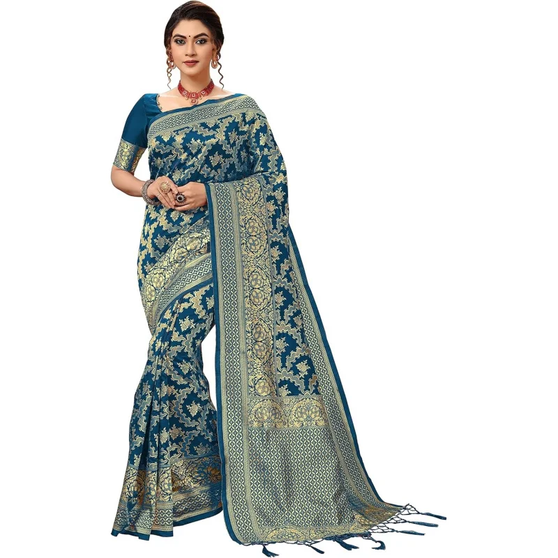 Women's Banarasi Art Silk Saree with Blouse Piece
Women's Banarasi Art Silk Saree with Blouse Piece