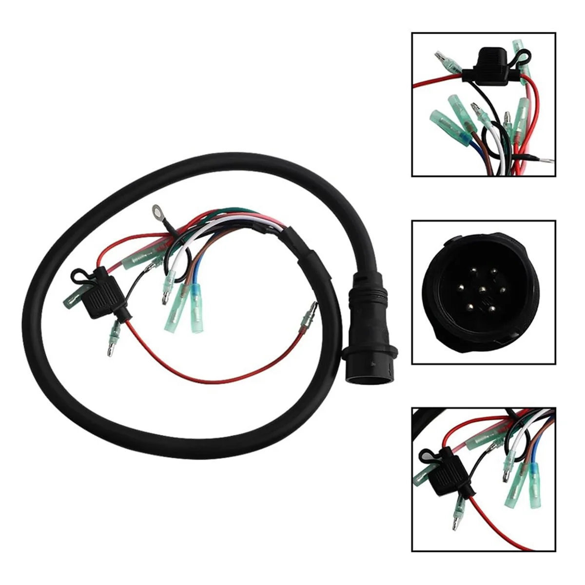 #86Q Automotive Parts & Accessories,Wire Harness Assembly (7Pin) For Yamaha Outboard Boat Engine Parts,Black
#86Q Automotive Parts & Accessories,Wire Harness Assembly (7Pin) For Yamaha Outboard Boat Engine Parts,Black