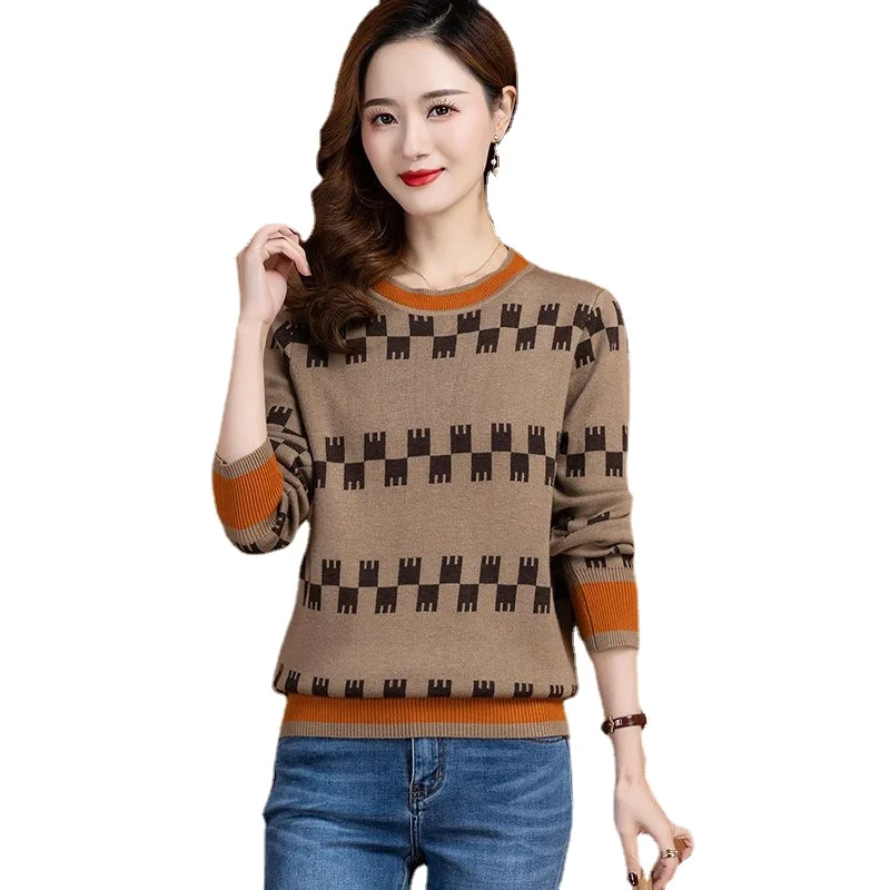Pullover sweater Women's outerwear Spring Autumn Loose Slim Retro Long Sleeve Knitted Top Short
Pullover sweater Women's outerwear Spring Autumn Loose Slim Retro Long Sleeve Knitted Top Short
