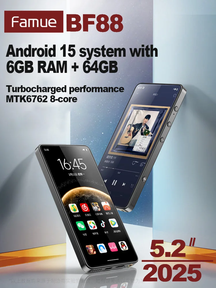 HD MP3 MP4 PlayerFull Touch ScreenBluetooth 5.2 Walkman 64GB Built-in SpeakerMusic Player Ebook TF Card up to 576GB Spotify X
HD MP3 MP4 PlayerFull Touch ScreenBluetooth 5.2 Walkman 64GB Built-in SpeakerMusic Player Ebook TF Card up to 576GB Spotify X