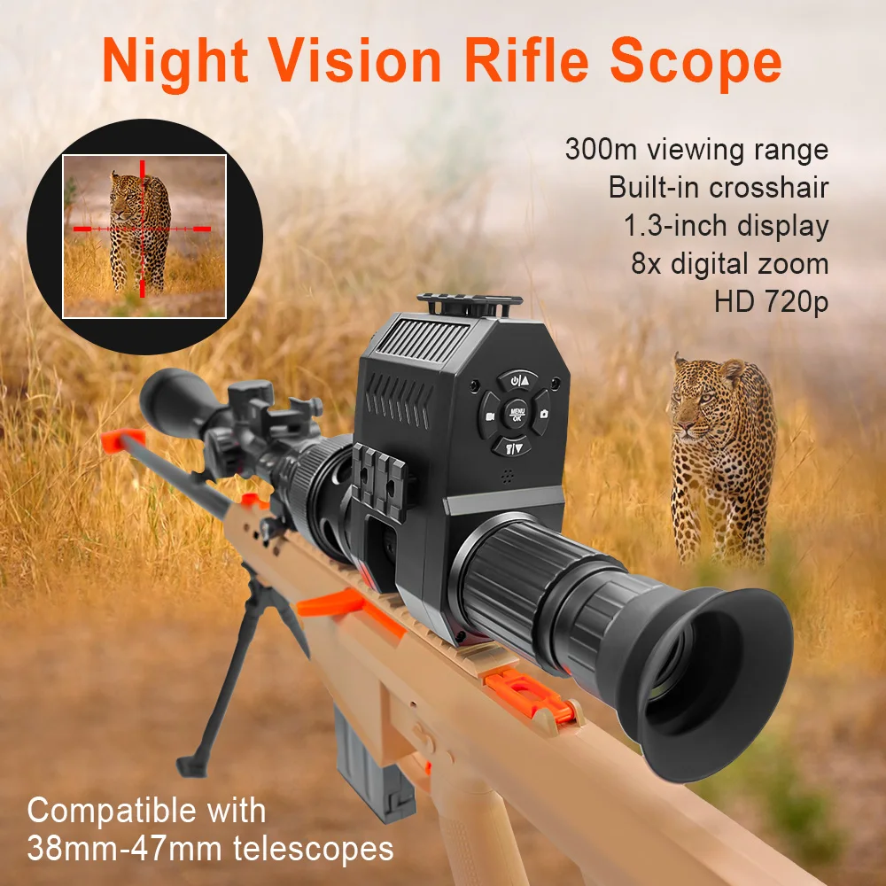 Infrared visible 400m telescope with built-in crosshair night vision sight/AI ZOOM 1X-8X,/camping/fishing/outdoor/security
Infrared visible 400m telescope with built-in crosshair night vision sight/AI ZOOM 1X-8X,/camping/fishing/outdoor/security
