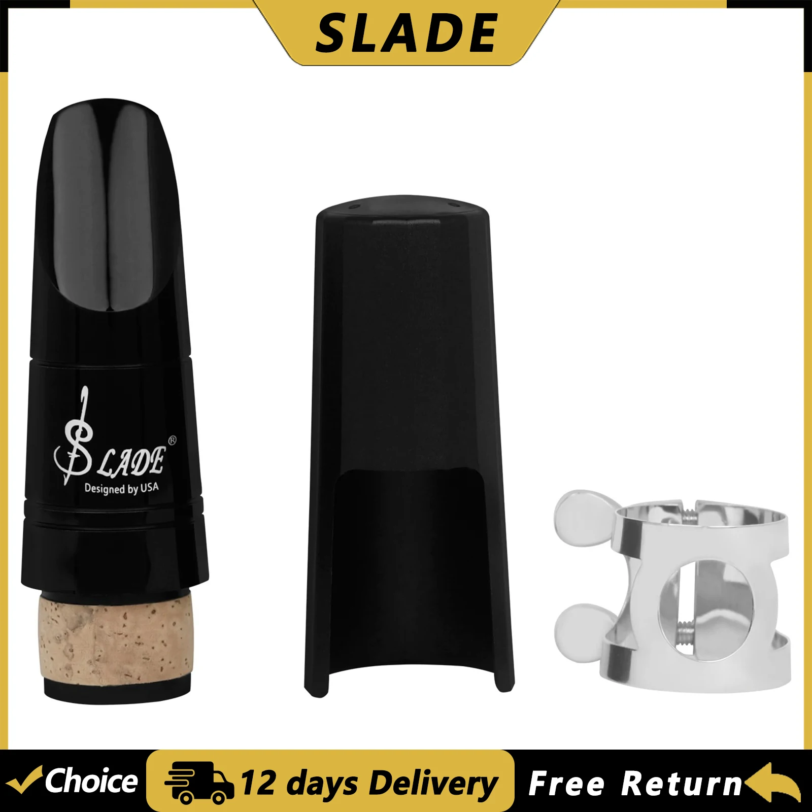 SLADE ND80 Clarinet Mouthpiece ABS Bakelite High Quality Clarinet Whistle Tip Blowing Nozzle Woodwind Instrument Accessories
SLADE ND80 Clarinet Mouthpiece ABS Bakelite High Quality Clarinet Whistle Tip Blowing Nozzle Woodwind Instrument Accessories