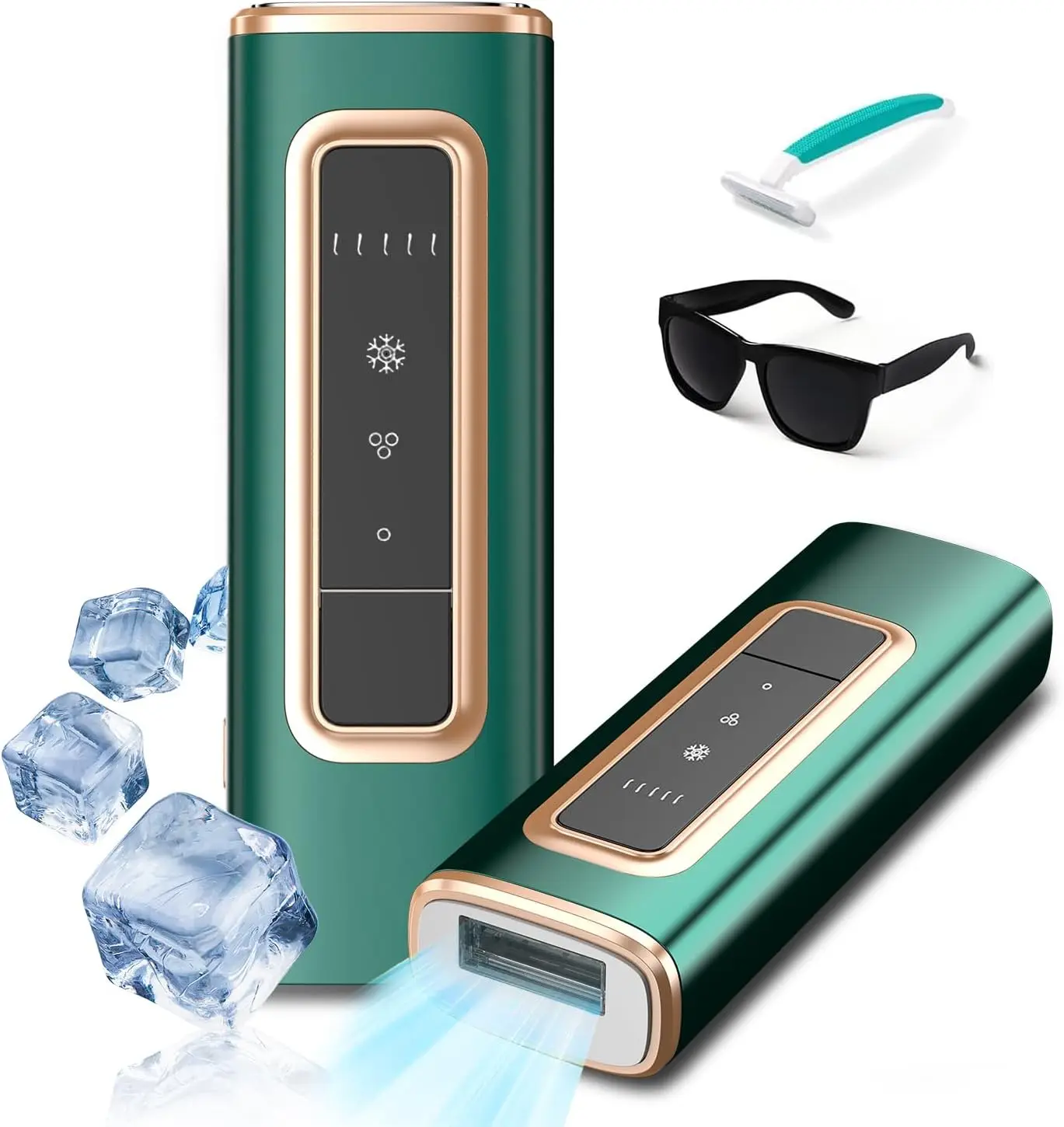 Устройство для удаления волос IPL с ледяным охлаждением для домашнего использования, безболезненная эпиляция для лица, рук, ног, линии бикини (зеленая)
Устройство для удаления волос IPL с ледяным охлаждением для домашнего использования, безболезненная эпиляция для лица, рук, ног, линии бикини (зеленая)