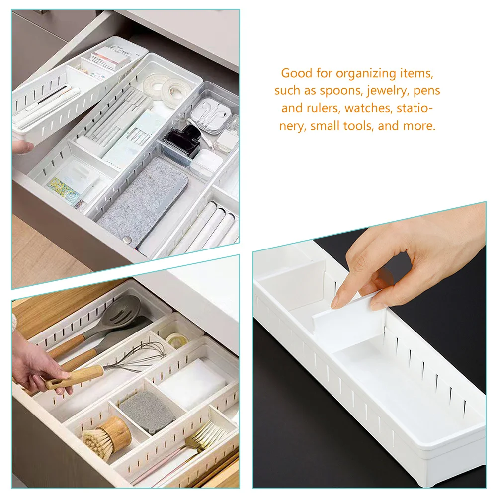 2pcs Divided Storage Boxes Adjustable Drawer Organizers Kitchen Utensil Storage Cabinet Closet Bedroom Bathroom Organizer 
2pcs Divided Storage Boxes Adjustable Drawer Organizers Kitchen Utensil Storage Cabinet Closet Bedroom Bathroom Organizer