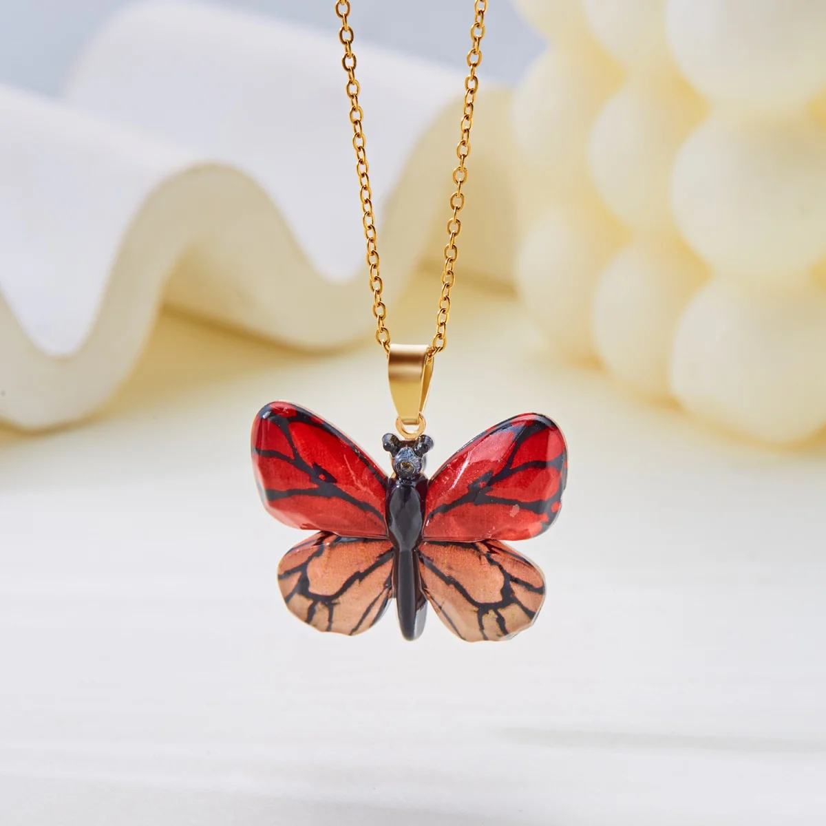 Romantic Resin Butterfly Pendant Necklace For Women Men Stainless Steel Gradient Colorful Animal Butterfly Choker Party Jewelry
Romantic Resin Butterfly Pendant Necklace For Women Men Stainless Steel Gradient Colorful Animal Butterfly Choker Party Jewelry