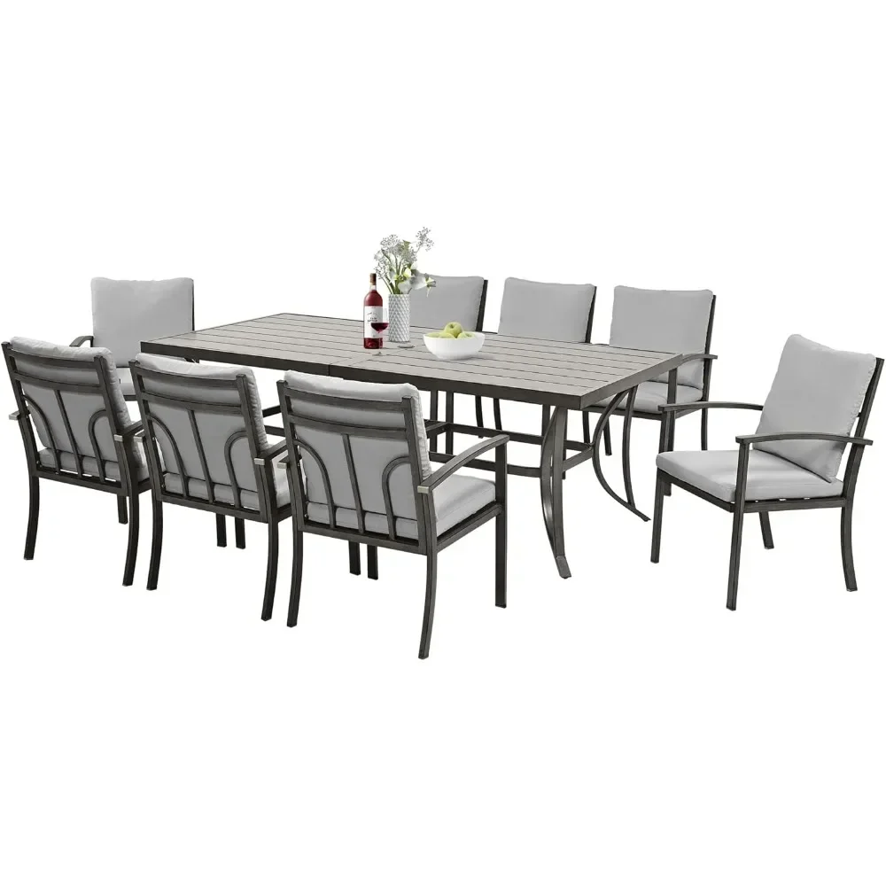 9-Piece Patio Outdoor Dining Set,All Aluminum Patio Table and Chairs Set for8Includes1Rectangular Table,Garden Patio Dining Sets
9-Piece Patio Outdoor Dining Set,All Aluminum Patio Table and Chairs Set for8Includes1Rectangular Table,Garden Patio Dining Sets
