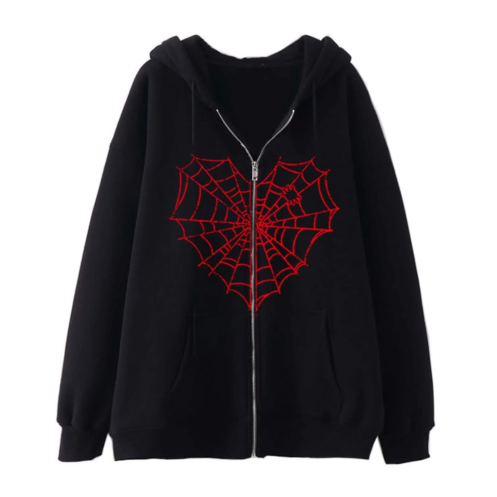 Women Hooded Sweatshirts Gothic Print Hooded Retro Harajuku Jacket Cardigan Zipper Long Sleeve Hoodies Autumn Winter Female
Women Hooded Sweatshirts Gothic Print Hooded Retro Harajuku Jacket Cardigan Zipper Long Sleeve Hoodies Autumn Winter Female