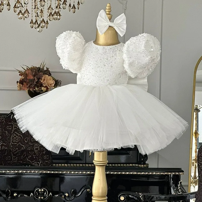 Girls Summer Party Dress Luxury Elegant Bow Princess Style Sequin Wedding Vest Top Kids Baptism Birthday Evening Outfit 2-7 Year
Girls Summer Party Dress Luxury Elegant Bow Princess Style Sequin Wedding Vest Top Kids Baptism Birthday Evening Outfit 2-7 Year