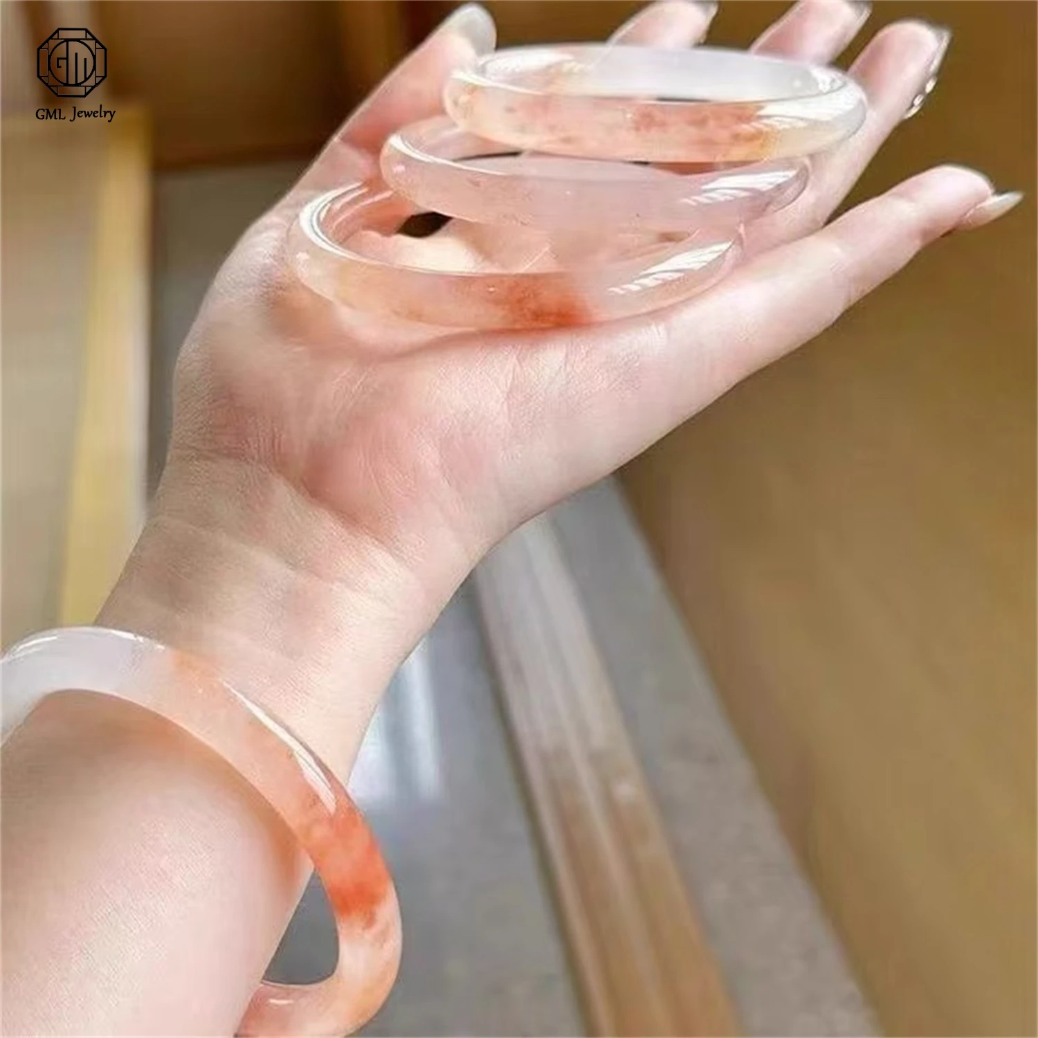 Natural Ice Translucent Peach Blossom Pink Rose Quartz Round Thick Bangle Women Elegant Gemstone Bracelet Jewelry Gift
Natural Ice Translucent Peach Blossom Pink Rose Quartz Round Thick Bangle Women Elegant Gemstone Bracelet Jewelry Gift
