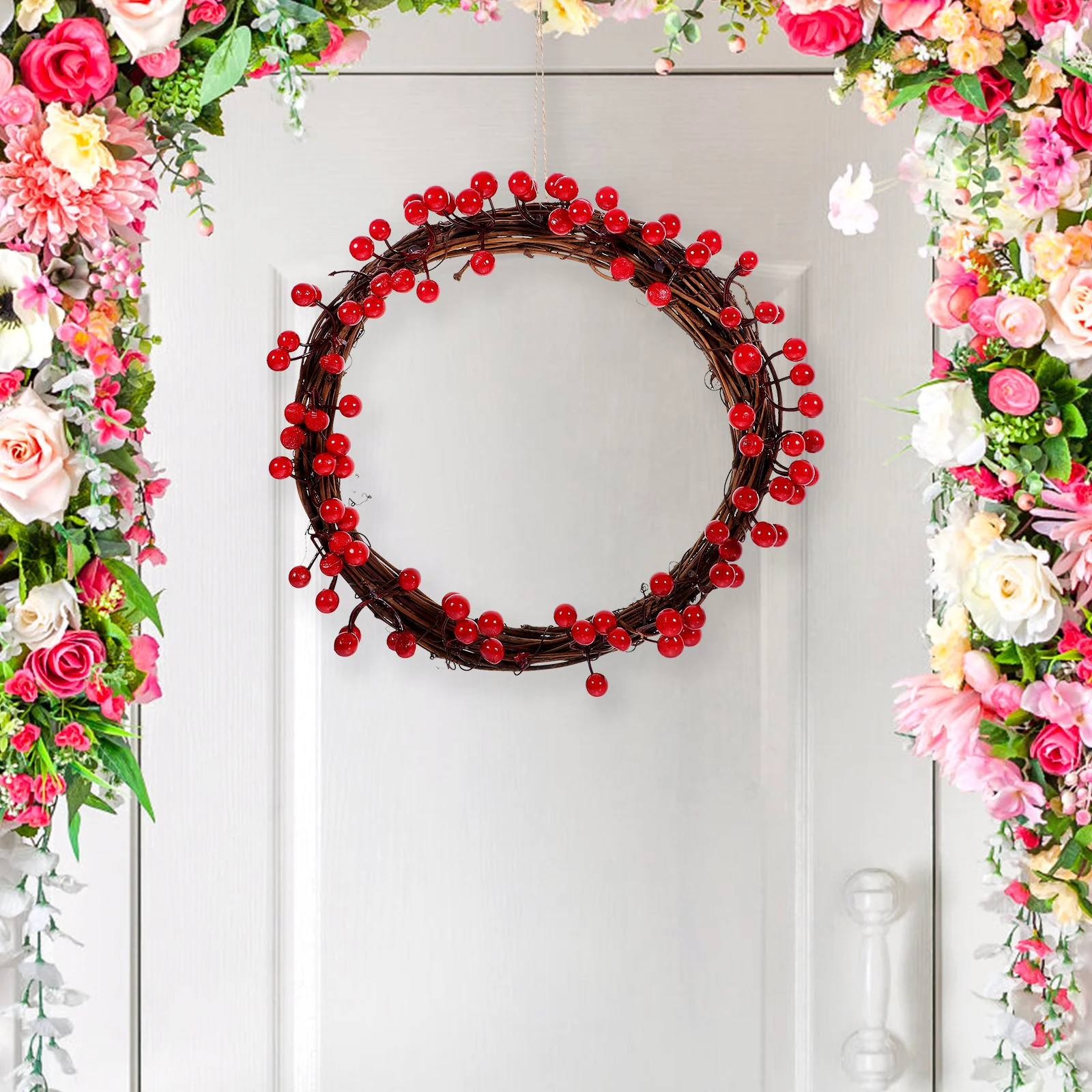 Artificial Christmas Berry Wreath Hanging Decor Front Door Xmas Festival Garland Christmas Wreath Decor Party Supplies
Artificial Christmas Berry Wreath Hanging Decor Front Door Xmas Festival Garland Christmas Wreath Decor Party Supplies