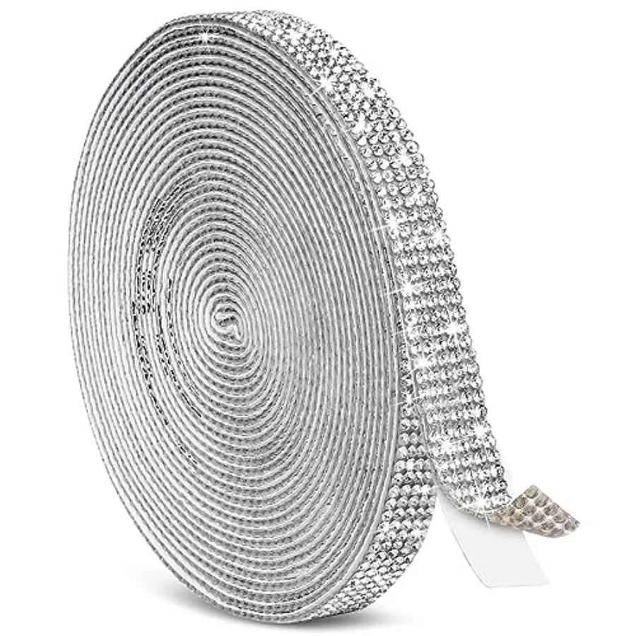 5 Yards Self Adhesive Rhinestone Ribbons, Sliver Rhinestone Strips, Diamond Crystal Rhinestone Ribbon Roll Stickers Glitter Bli
5 Yards Self Adhesive Rhinestone Ribbons, Sliver Rhinestone Strips, Diamond Crystal Rhinestone Ribbon Roll Stickers Glitter Bli