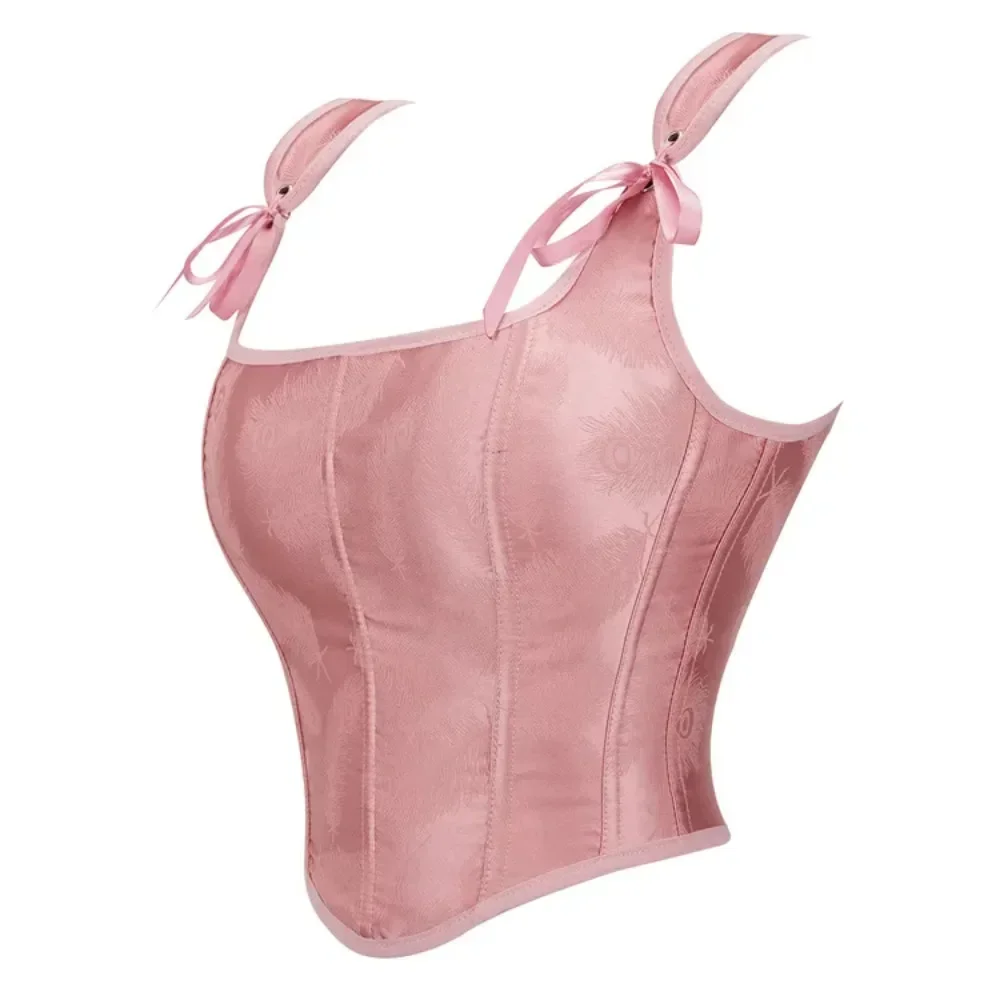 French Style Pink Bustier Women's Top Colored Satin Short Strap Vintage Fishbone Chest Support Corset Sexy Clothing
French Style Pink Bustier Women's Top Colored Satin Short Strap Vintage Fishbone Chest Support Corset Sexy Clothing