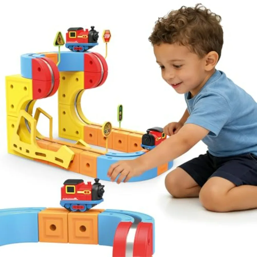 Electric Train Set for,Infinity Magentic Racer Track Blocks with Electric Train, Cube Tracks Train Toys for Toddlers 4-8, Magic
Electric Train Set for,Infinity Magentic Racer Track Blocks with Electric Train, Cube Tracks Train Toys for Toddlers 4-8, Magic