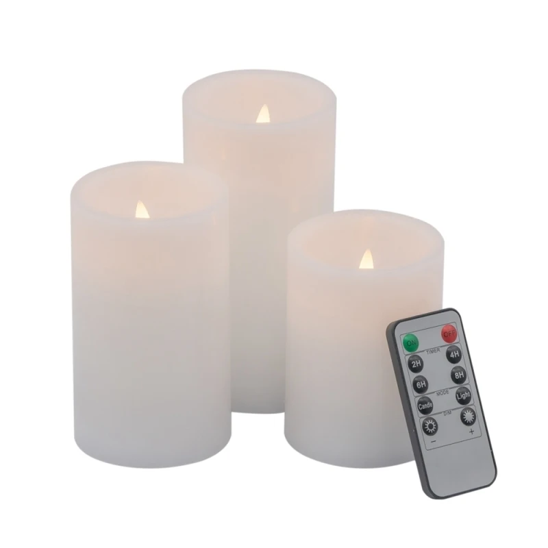 Set Of 3 White LED Candles With Remote Timer Introduce All The Of A Warm Flickering Authentic White
Set Of 3 White LED Candles With Remote Timer Introduce All The Of A Warm Flickering Authentic White