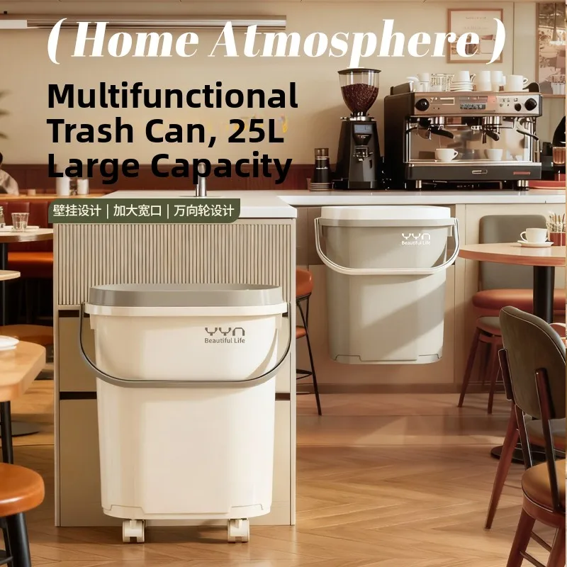Kitchen Trash Can Large Capacity Open Top No Bending Waist with Wheel Commercial Use Handheld Wall Mounted Moving Easy
Kitchen Trash Can Large Capacity Open Top No Bending Waist with Wheel Commercial Use Handheld Wall Mounted Moving Easy