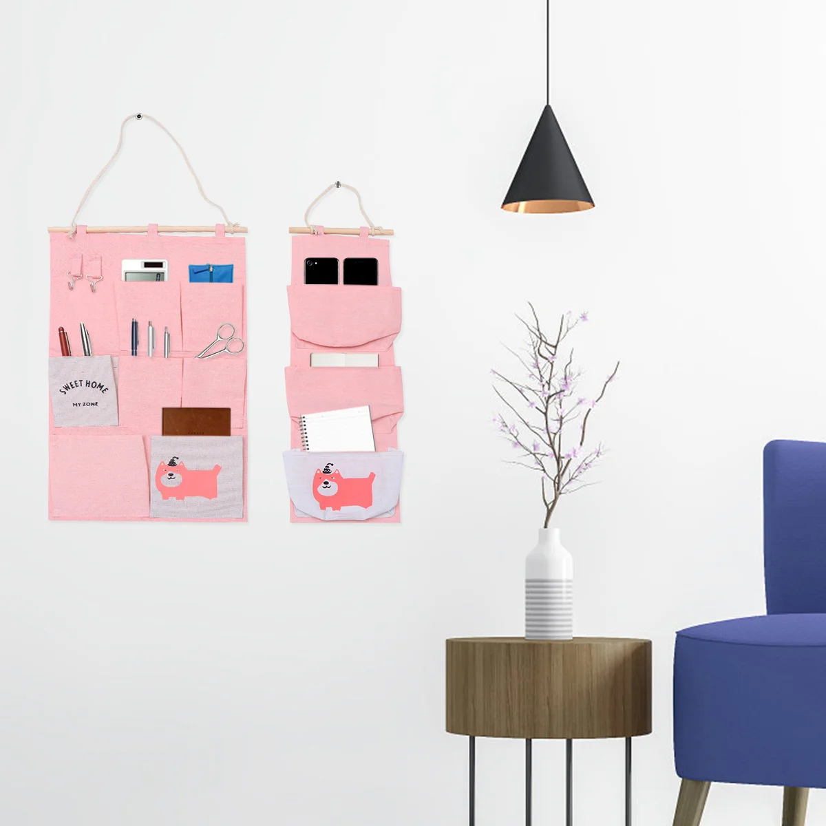 2pcs Large 7-Pocket Small 3-Pocket Cotton Linen Pe Waterproof Multi-Layer Hanging Storage Bag Wall Organizer Key Hook
2pcs Large 7-Pocket Small 3-Pocket Cotton Linen Pe Waterproof Multi-Layer Hanging Storage Bag Wall Organizer Key Hook