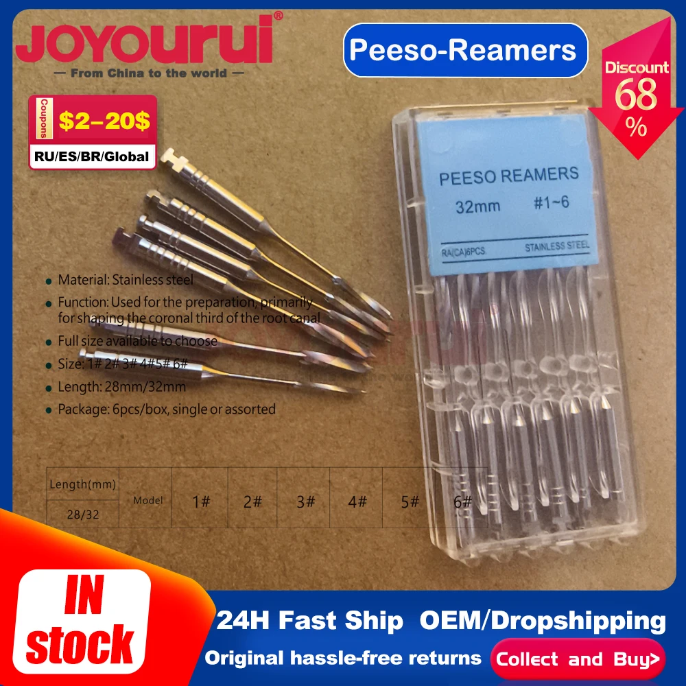6Pcs/Pack Dental Endodontic Drill Gates Glidden Denspay Peeso Reamers Rotary Endo Files Largo Dentist Materials Stainless Steel
6Pcs/Pack Dental Endodontic Drill Gates Glidden Denspay Peeso Reamers Rotary Endo Files Largo Dentist Materials Stainless Steel