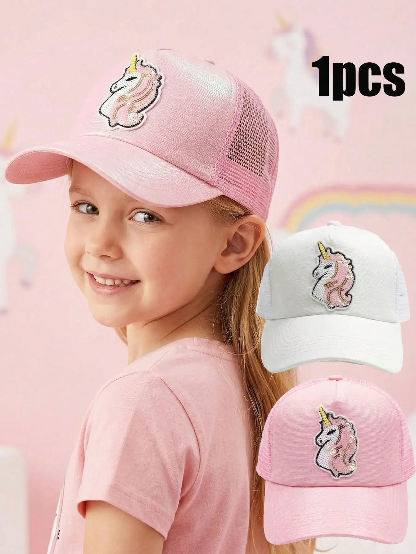 1Pc 3-8Y Girls Pink Sequins Unicorn Baseball Cap Cute Lightweight Summer Sun Hat Outdoor Travel Casual Hat
1Pc 3-8Y Girls Pink Sequins Unicorn Baseball Cap Cute Lightweight Summer Sun Hat Outdoor Travel Casual Hat