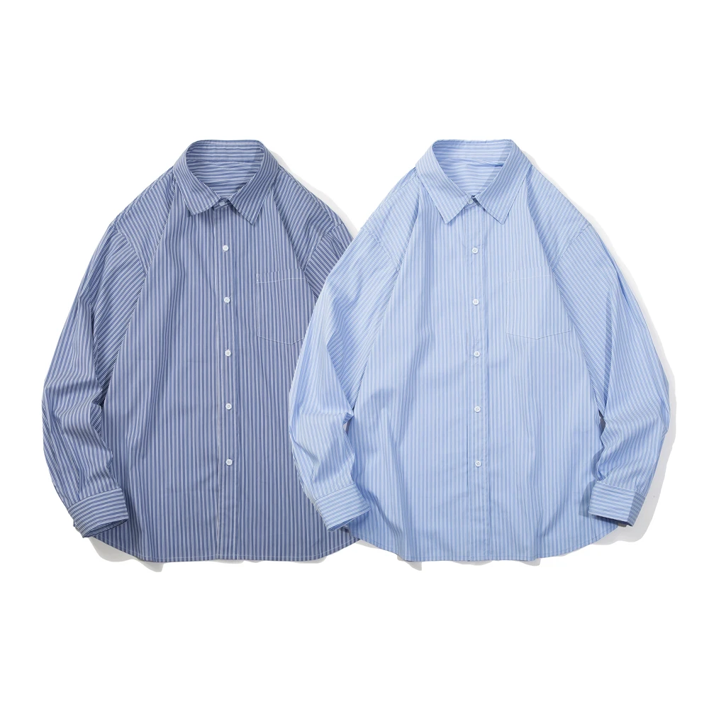 Cityboy Streetwear Blue Stripe Shirt Men Blue Loose Casual Oversize Long Sleeve Shirt Campus Boy Plus Size Shirt Blouse
Cityboy Streetwear Blue Stripe Shirt Men Blue Loose Casual Oversize Long Sleeve Shirt Campus Boy Plus Size Shirt Blouse