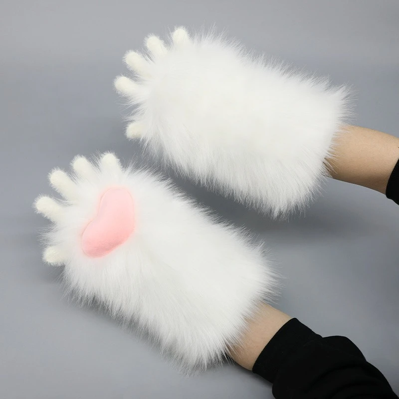 4 Colors Handmade Cosplay Costume Fursuit Furry Cat Claw Gloves Plush Nail Claw Gloves Love Heart Anime Bear Paw Cute Mitten
4 Colors Handmade Cosplay Costume Fursuit Furry Cat Claw Gloves Plush Nail Claw Gloves Love Heart Anime Bear Paw Cute Mitten