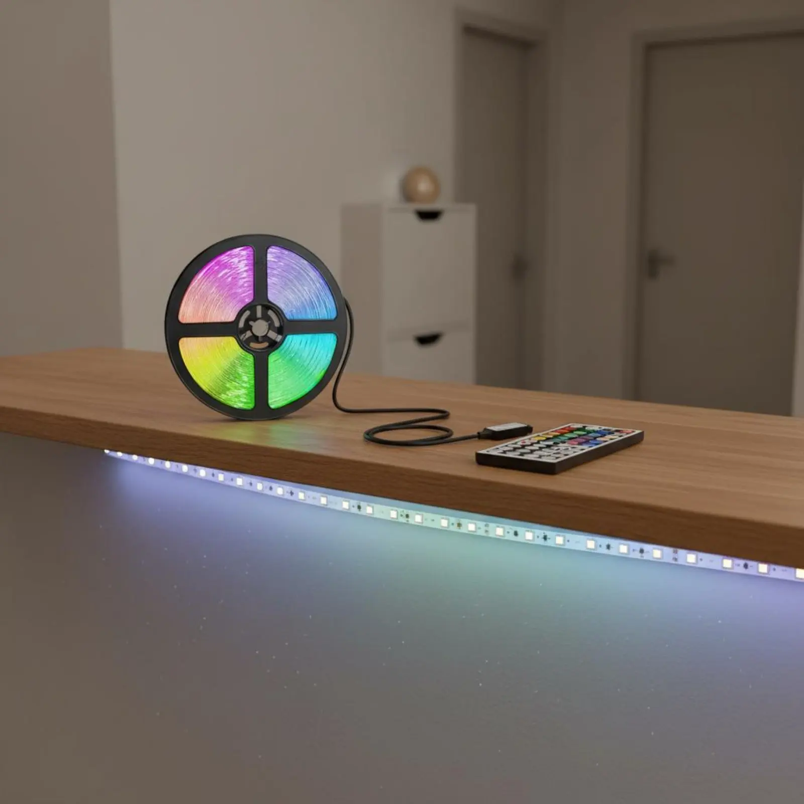 RGB Lighting Tape Strip Shine Kit Dimmable Color Changing Shine Strip Indoor Lighting Music Sync for Party, Kitchen
RGB Lighting Tape Strip Shine Kit Dimmable Color Changing Shine Strip Indoor Lighting Music Sync for Party, Kitchen