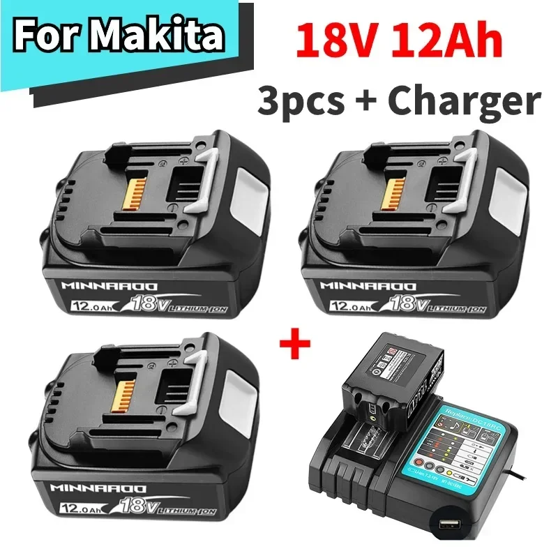 18V 12.0Ah Rechargeable Li-ion battery With LED Display BMS for Makita Electric Impact Wrench 18V Batteries BL1840 BL1850 BL1860
18V 12.0Ah Rechargeable Li-ion battery With LED Display BMS for Makita Electric Impact Wrench 18V Batteries BL1840 BL1850 BL1860