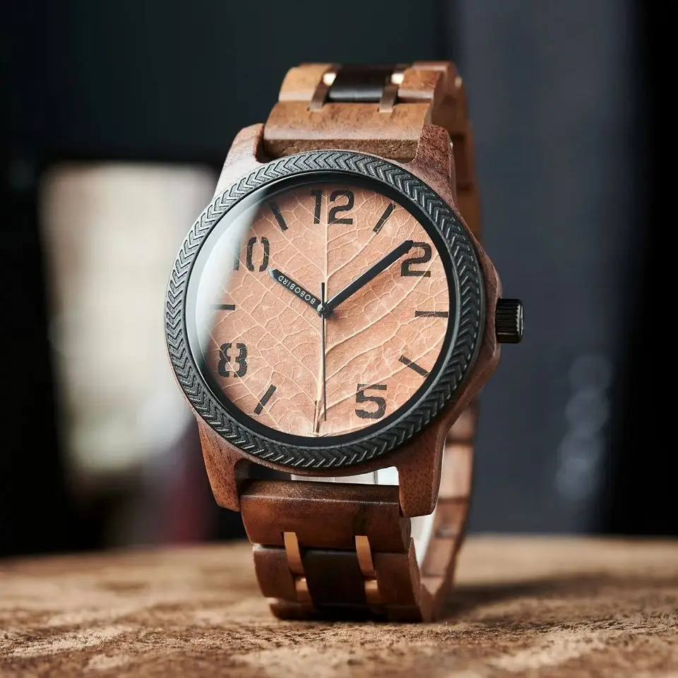 BOBO BIRD Leaf Dial Design Men's Watches, Quartz Wooden Wrist Watch Support OEM Customiezd Dropshipping
BOBO BIRD Leaf Dial Design Men's Watches, Quartz Wooden Wrist Watch Support OEM Customiezd Dropshipping