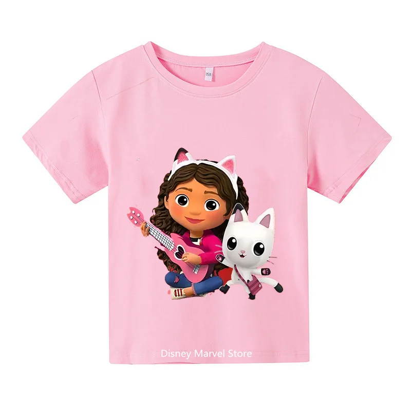 2024Gabby Doll House Cartoon Print T-shirt Student Girl Kawaii Children's clothing Cute Cat T-shirt Children's clothing Summer t
2024Gabby Doll House Cartoon Print T-shirt Student Girl Kawaii Children's clothing Cute Cat T-shirt Children's clothing Summer t