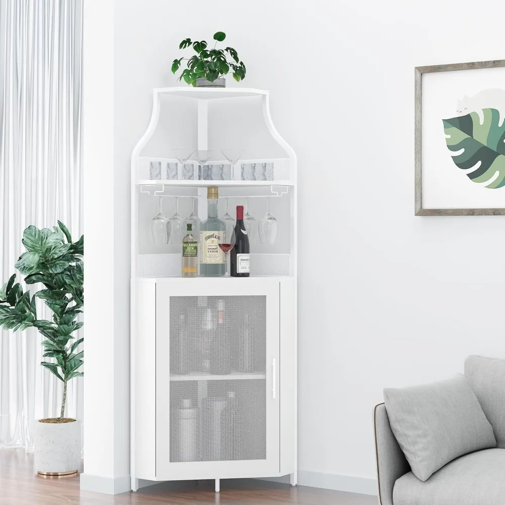 5-Tier Industrial Corner Bar Cabinet: Wine & Liquor Storage with Glass Holder
5-Tier Industrial Corner Bar Cabinet: Wine & Liquor Storage with Glass Holder