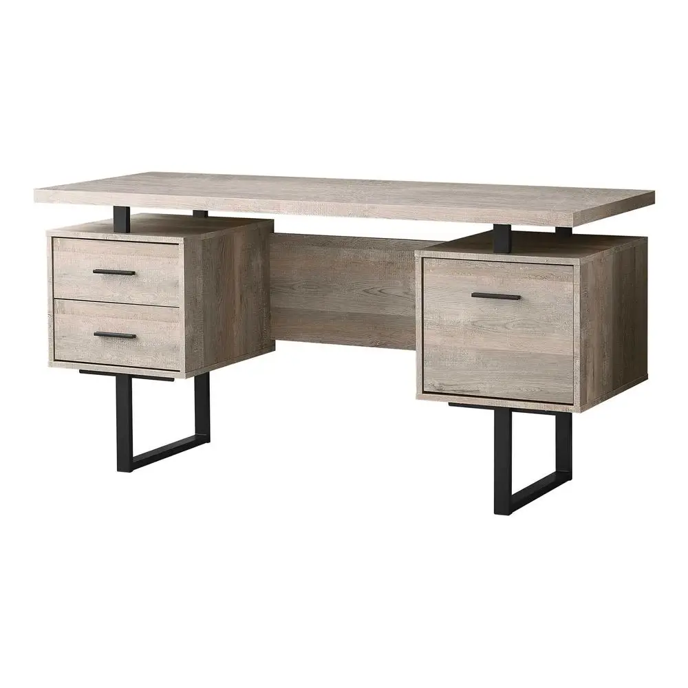 Computer Desk with Drawers Contemporary Style Home amp Office Computer Desk with Metal Legs 60L Taupe Reclaimed Wood Look
Computer Desk with Drawers Contemporary Style Home amp Office Computer Desk with Metal Legs 60L Taupe Reclaimed Wood Look