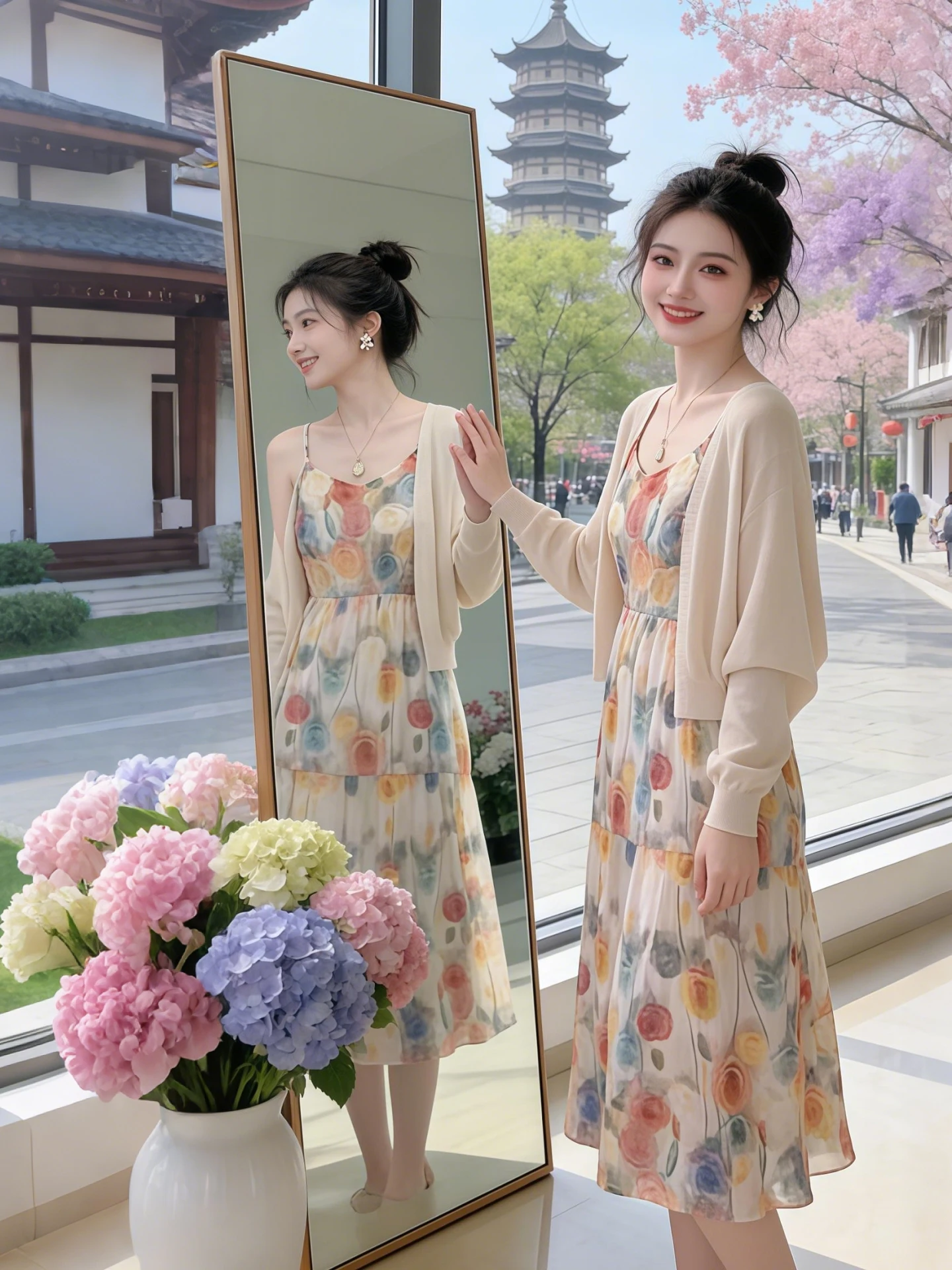 Summer 2026 Women's Knitted Cardigan Dress Two-Piece Set Fashionable Commute Style Long Sleeve round Neckline Regular Fit
Summer 2026 Women's Knitted Cardigan Dress Two-Piece Set Fashionable Commute Style Long Sleeve round Neckline Regular Fit