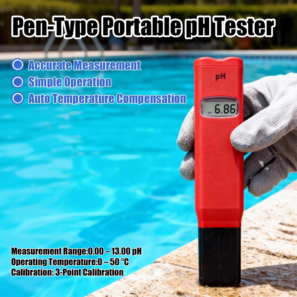 Pen-type PH Tester 0.01 High Accuracy PH Meter 0-13 PH Measurement Range for Aquarium Swimming Pool Drinking Water
Pen-type PH Tester 0.01 High Accuracy PH Meter 0-13 PH Measurement Range for Aquarium Swimming Pool Drinking Water